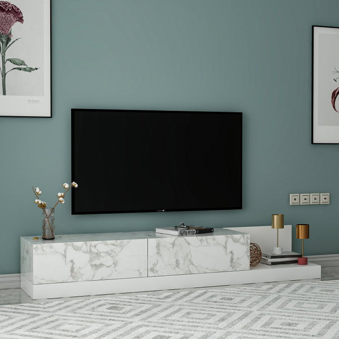 Hanah Home Soporte para TV Marmo Marble y Blanco Hanah Home Soporte para TV Marmo Marble y Blanco